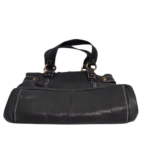 Fossil Vintage Elegant Black Leather Shoulder Bag Purse Handbag Many Compartment - Picture 6 of 11